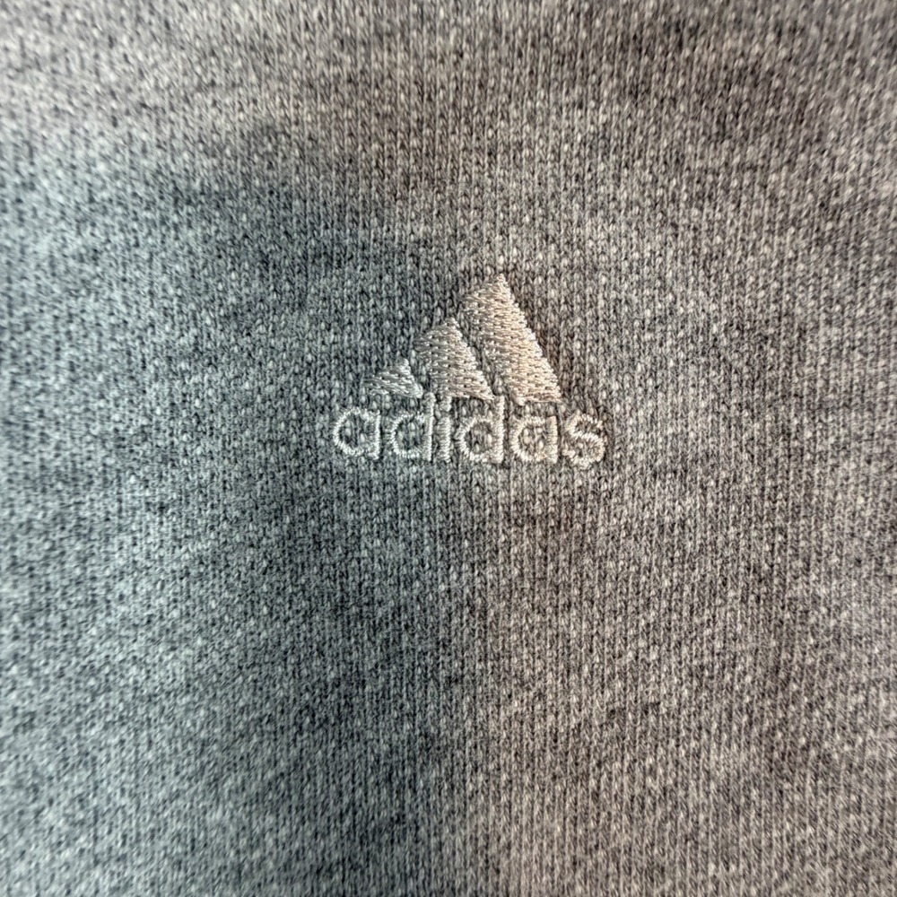 Adidas Women's Full Zip Hoodie Heather Gray French Terry Sweatshirt M - Picture 5 of 8